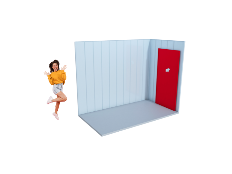 55 Sqft Storage Unit Illustration empty unit - Furniture & Business Storage